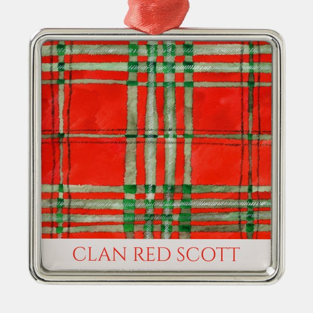 KLAN RED SCOTT Premium Square Ornament (Framsidan)
