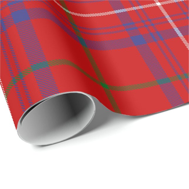Klan Ro Tartan Presentpapper (Rullad Hörn)