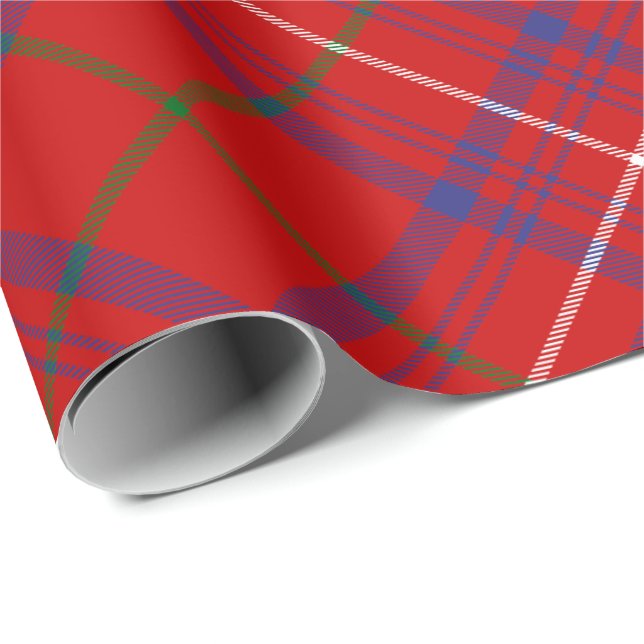 Klan Ro Tartan Presentpapper (Rullad Hörn)