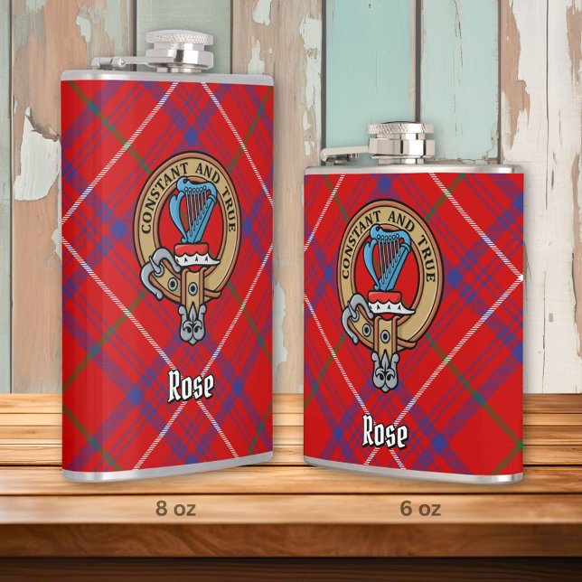 Klan Ro Vapensköld över Tartan Fickplunta (Skapare uppladdad)