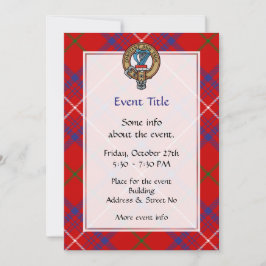 Klan Ro Vapensköld över Tartan Inbjudningar