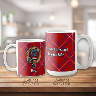 Klan Ro Vapensköld över Tartan Kaffemugg