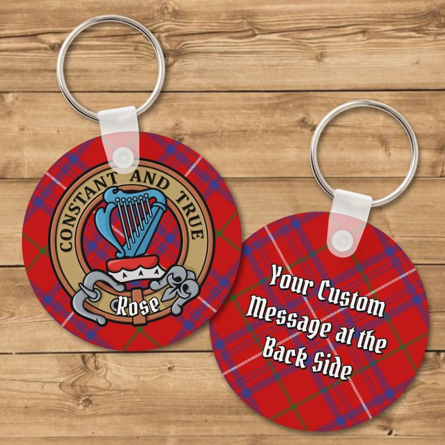 Klan Ro Vapensköld över Tartan Nyckelring (Skapare uppladdad)