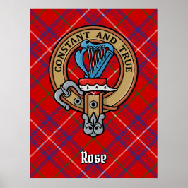Klan Ro Vapensköld över Tartan Poster