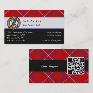 Klan Ro Vapensköld över Tartan Visitkort