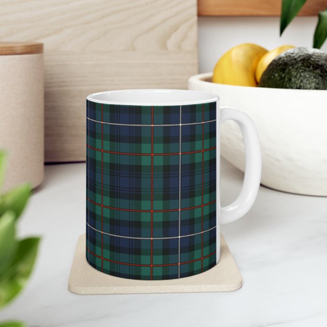 Klan Robertson Grönt Lila Check Kaffemugg (Plaid Clan Robertson 110oz Coffee Mug)