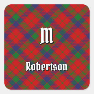 Klan Robertson Tartan Fyrkantigt Klistermärke