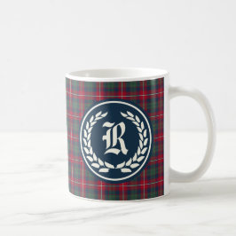 Klan Robertson Tartan Monogram Kaffemugg