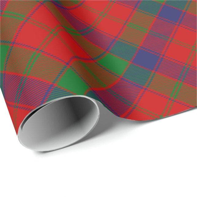Klan Robertson Tartan Presentpapper (Rullad Hörn)