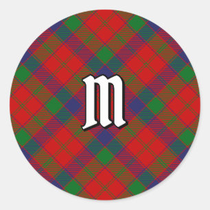 Klan Robertson Tartan Runt Klistermärke