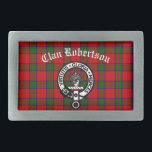 Klan Robertson Vapensköld Badge & Tartan<br><div class="desc">Klan Robertson vapensköld badge & anpassade text om klan-torgbakgrund</div>