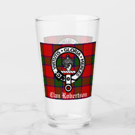 Klan Robertson Vapensköld Badge & Tartan Glaskopp