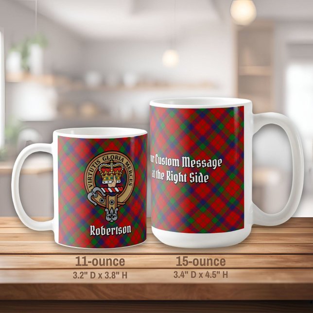 Klan Robertson Vapensköld över Tartan Kaffemugg (Skapare uppladdad)