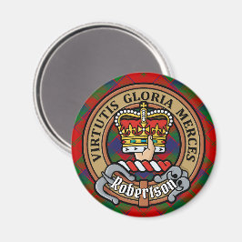Klan Robertson Vapensköld över Tartan Magnet