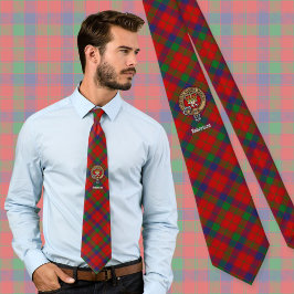 Klan Robertson Vapensköld över Tartan Slips
