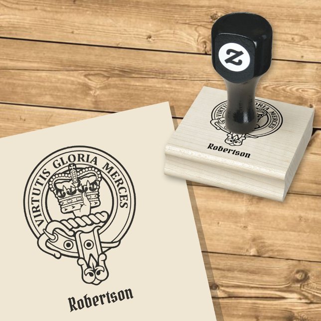 Klan Robertson Vapensköld Rubber Frimärke Stämpel (Skapare uppladdad)