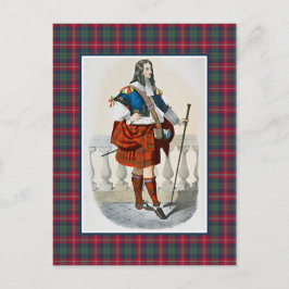 Klan Robertson Vintage Illustration Tartan Ram Vykort