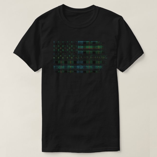 Klan Rollo Scottish tartan US flagga kilt Scotland T Shirt (Design framsida)