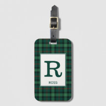 Klan Ross Hunting Tartan Grönt Play Monogram