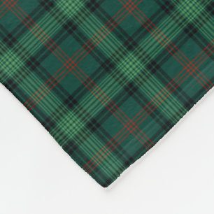 Klan Ross Hunting Tartan Grönt PMönster Fleecefilt