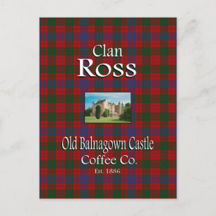 Klan Ross Old Balnagown Castle Coffee Co. Vykort