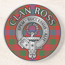 Klan Ross Vapensköld & Tartan Knot Underlägg