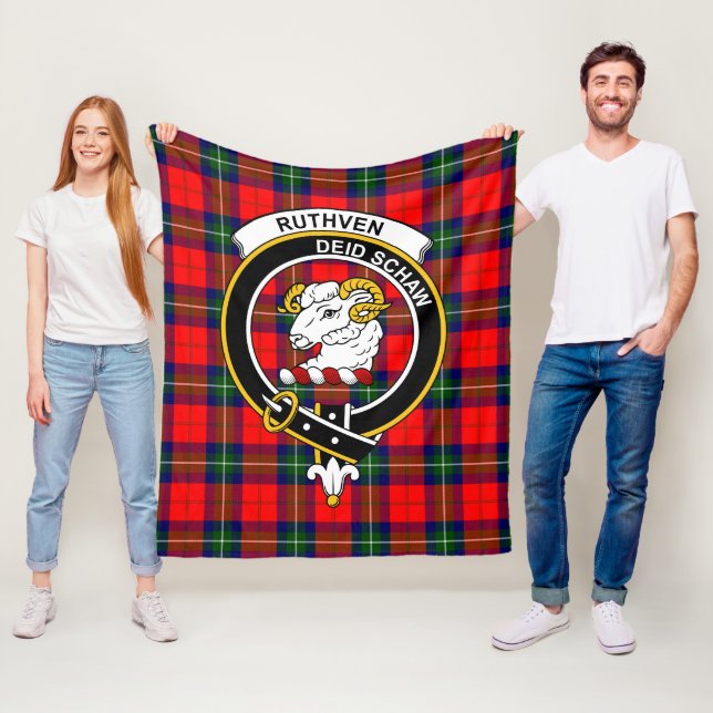 Klan Ruthven Tartan Play Fleecefilt (På plats)