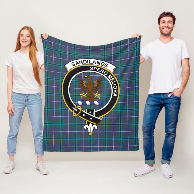 Klan Sandilands Modern Tartan Play Fleecefilt (På plats)