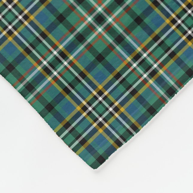 Klan Scott Ancient Tartan Grönt Scottish Play Fleecefilt (Hörn)