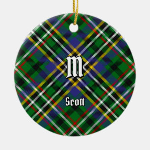 Klan Scott Grönt Tartan Ceramic Ornament