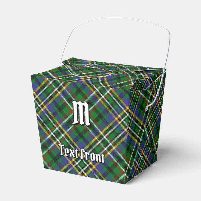 Klan Scott Grönt Tartan Favor Box Presentaskar (Framsidan Sidan)