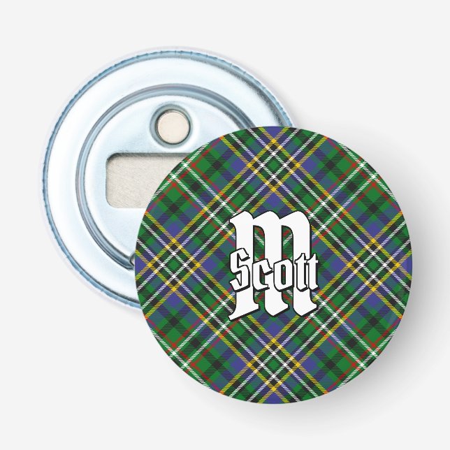 Klan Scott Grönt Tartan Flasköppnare (Framsidan)