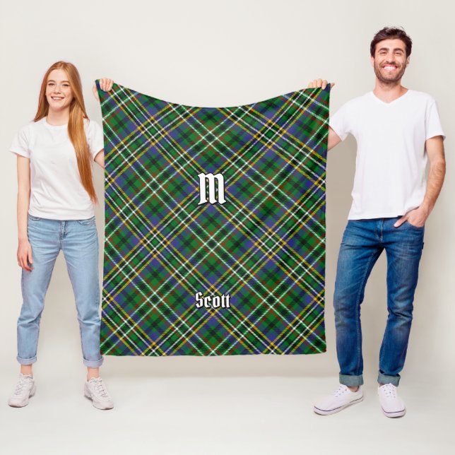 Klan Scott Grönt Tartan Fleece Blanket (På plats)