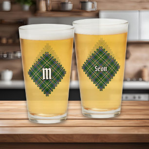 Klan Scott Grönt Tartan Glass Glaskopp