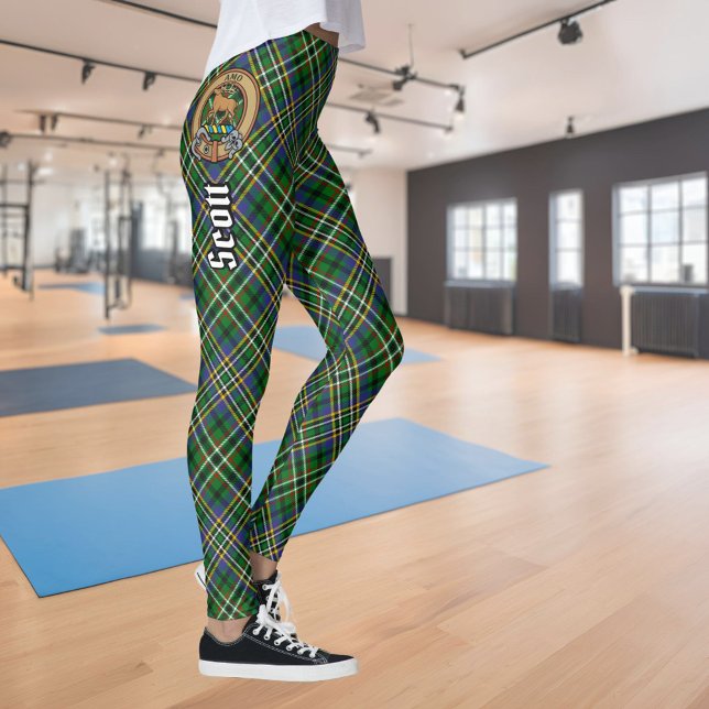 Klan Scott Grönt Tartan Leggings (Skapare uppladdad)