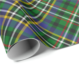 Klan Scott Grönt Tartan Wrapping Papper Presentpapper