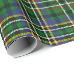 Klan Scott Grönt Tartan Wrapping Papper Presentpapper