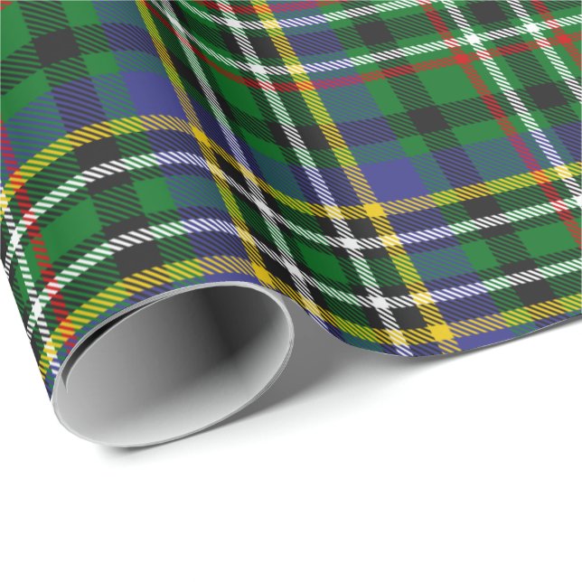 Klan Scott Grönt Tartan Wrapping Papper Presentpapper (Rullad Hörn)