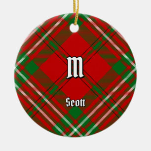 Klan Scott Red Tartan Ceramic Ornament