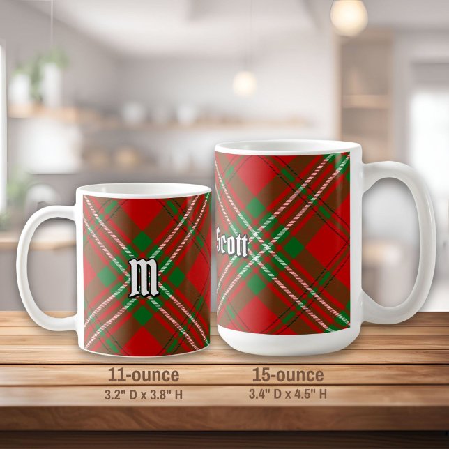Klan Scott Red Tartan Coffee Mugg (Skapare uppladdad)