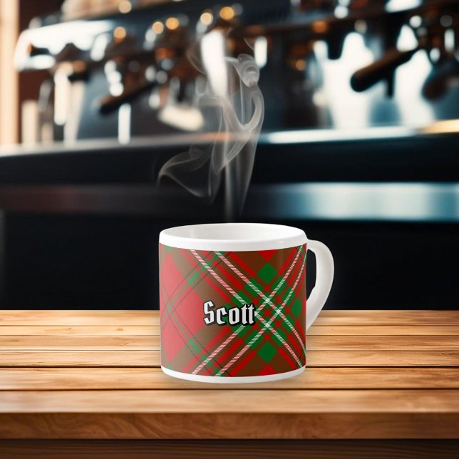 Klan Scott Red Tartan Espresso Kopp Espressomugg (Skapare uppladdad)