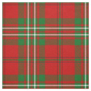 Klan Scott Red Tartan Fabric Tyg