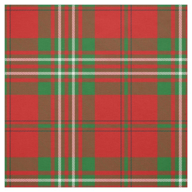 Klan Scott Red Tartan Fabric Tyg (Provkarta)