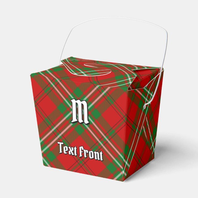 Klan Scott Red Tartan Favor Box Presentaskar (Framsidan Sidan)
