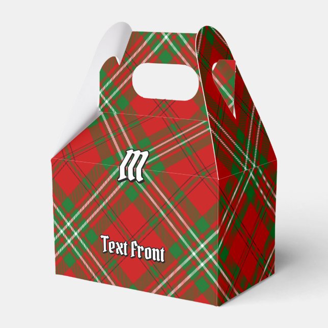Klan Scott Red Tartan Favor Box Presentaskar (Framsidan Sidan)