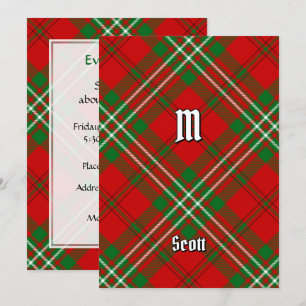 Klan Scott Red Tartan-inbjudan Inbjudningar