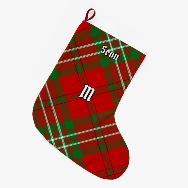 Klan Scott Red Tartan-julklapp Stor Julstrumpa (Framsidan (Hängande))