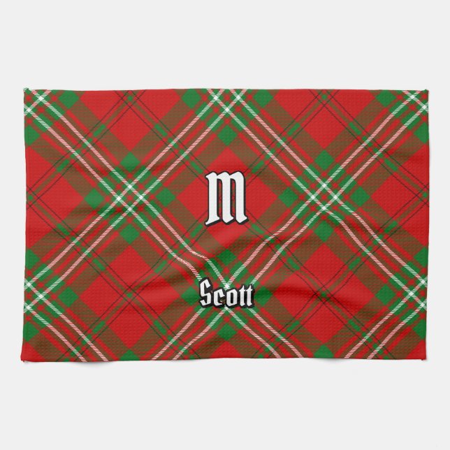 Klan Scott Red Tartan Kitchen Towel Kökshandduk (Horisontell)