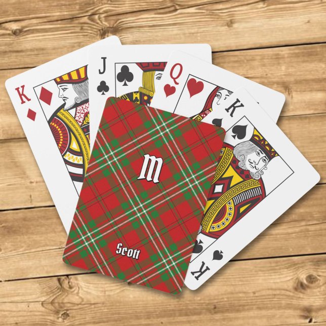 Klan Scott Red Tartan-uppspelningskort Casinokort (Skapare uppladdad)