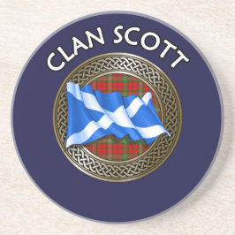 Klan Scott Tartan Knot & Flagga Underlägg